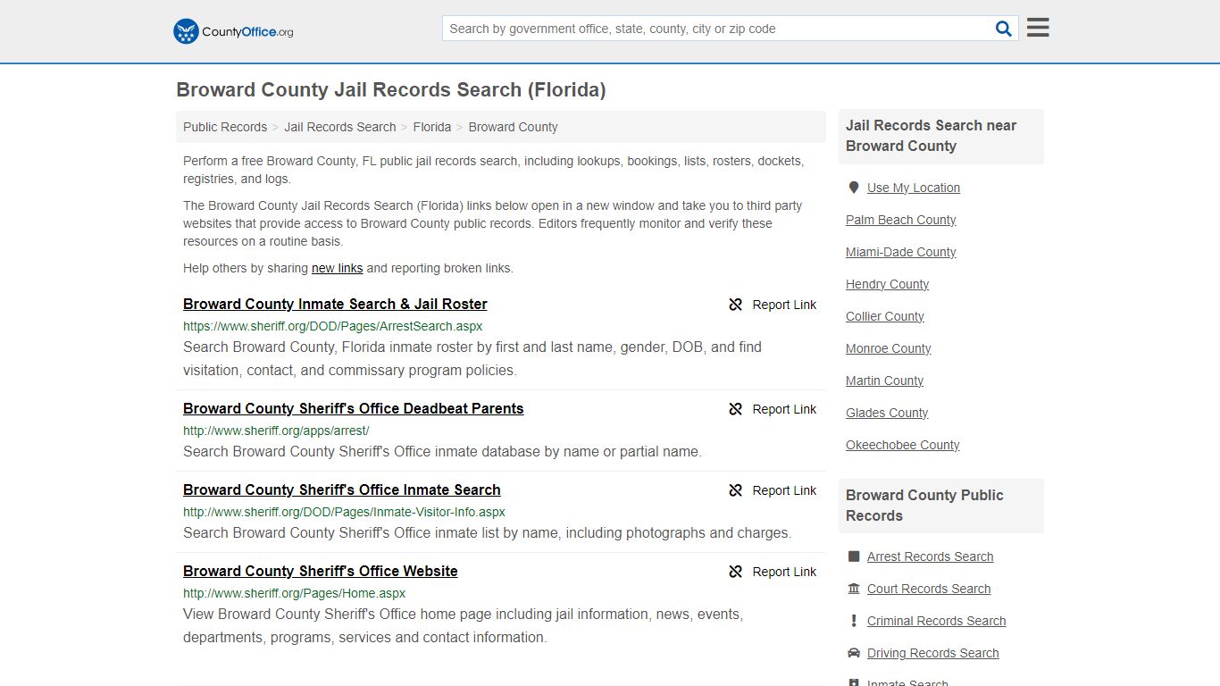 Broward County Jail Records Search (Florida) - County Office